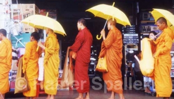 Bettelmönche in Phnom Penh