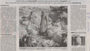 Ein Slumgebiet in Neu-Delhi
