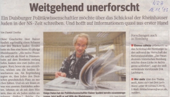 Forschungsprojekt: Schicksal der Juden zur NS-Zeit